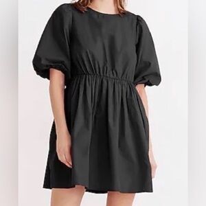 Madewell Cotton Poplin Mini Dress with Puff Sleeve. Size 4.